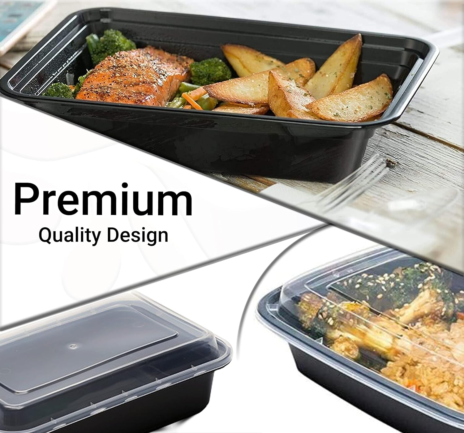 1 Compartment Meal Prep Containers (950ml) – Pack Of 30