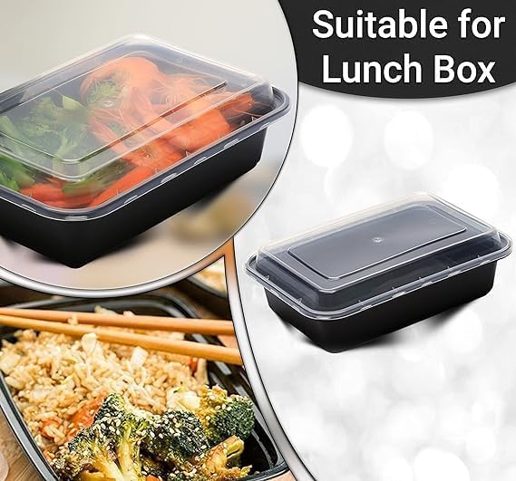 1 Compartment Meal Prep Containers (950ml) – Pack Of 15