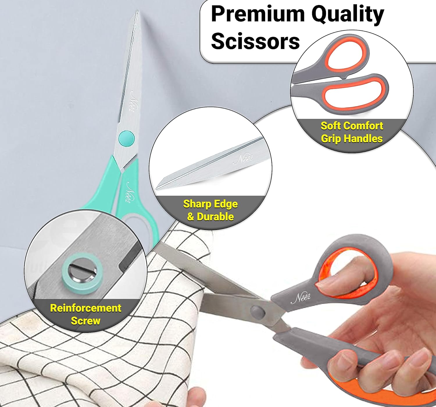 Scissors - Versatile Cutting Tool for Fabric, Sewing, Crafting, and Paper Cutting